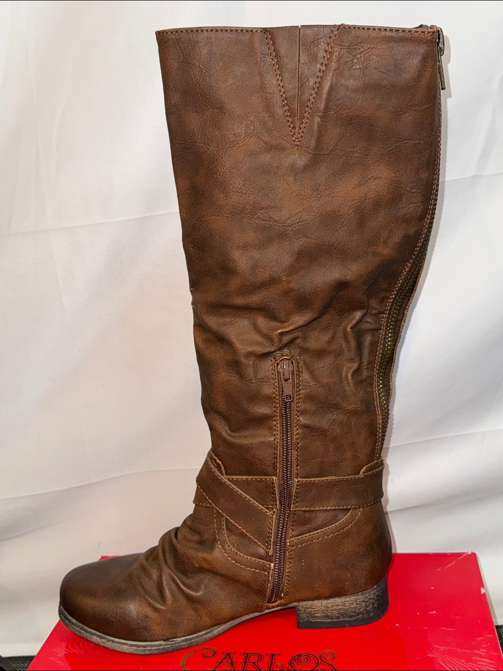 Carlos Santana Brown Leather Boots - Picture 6 of 11